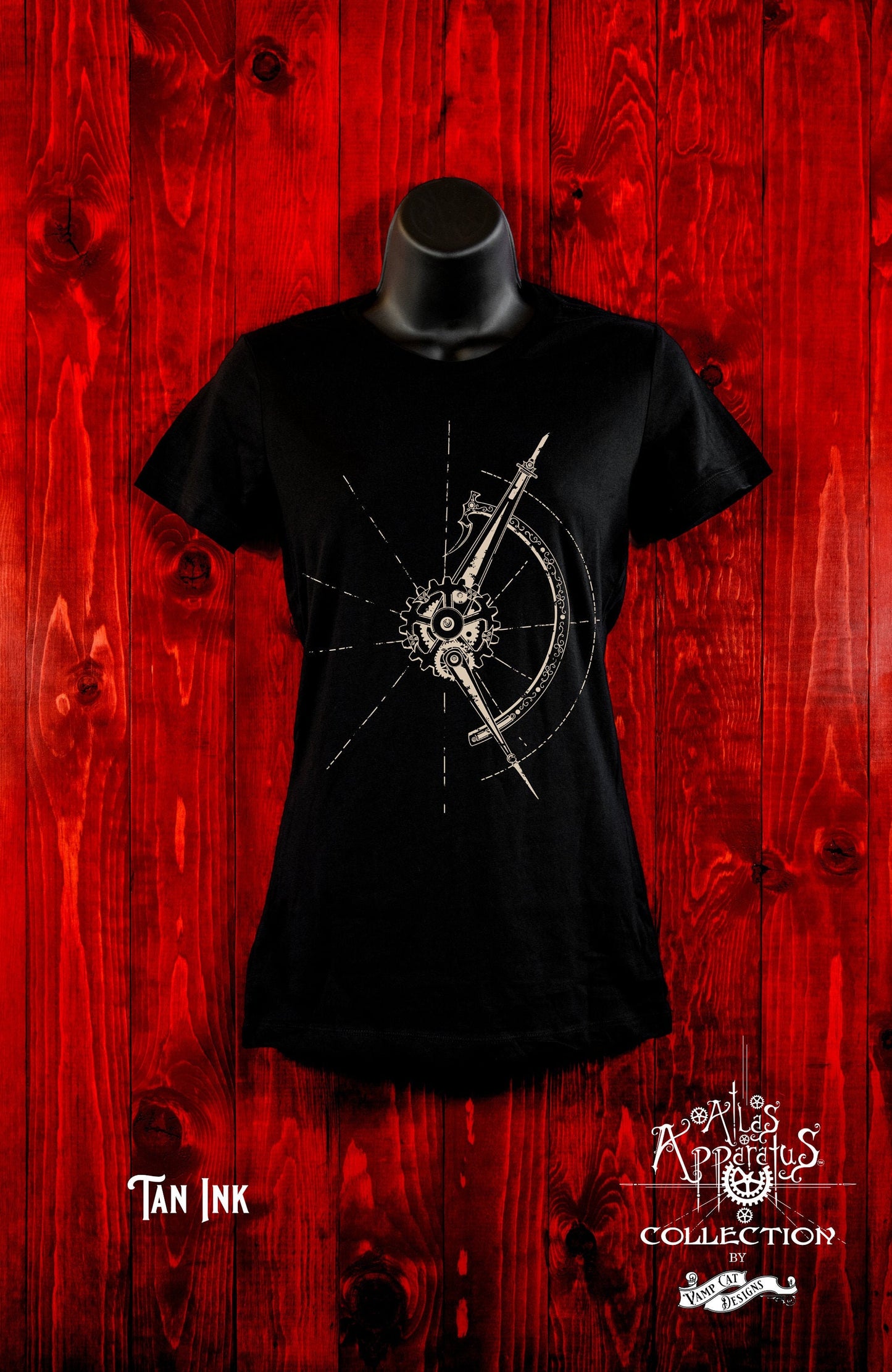 Victorian Compass-Women's Tee-Art Compass-Steampunk Apparel-Artist T-shirt-Casual Wear-Compass Shirt-Mathematical Gifts-Artist Gifts-Vintage