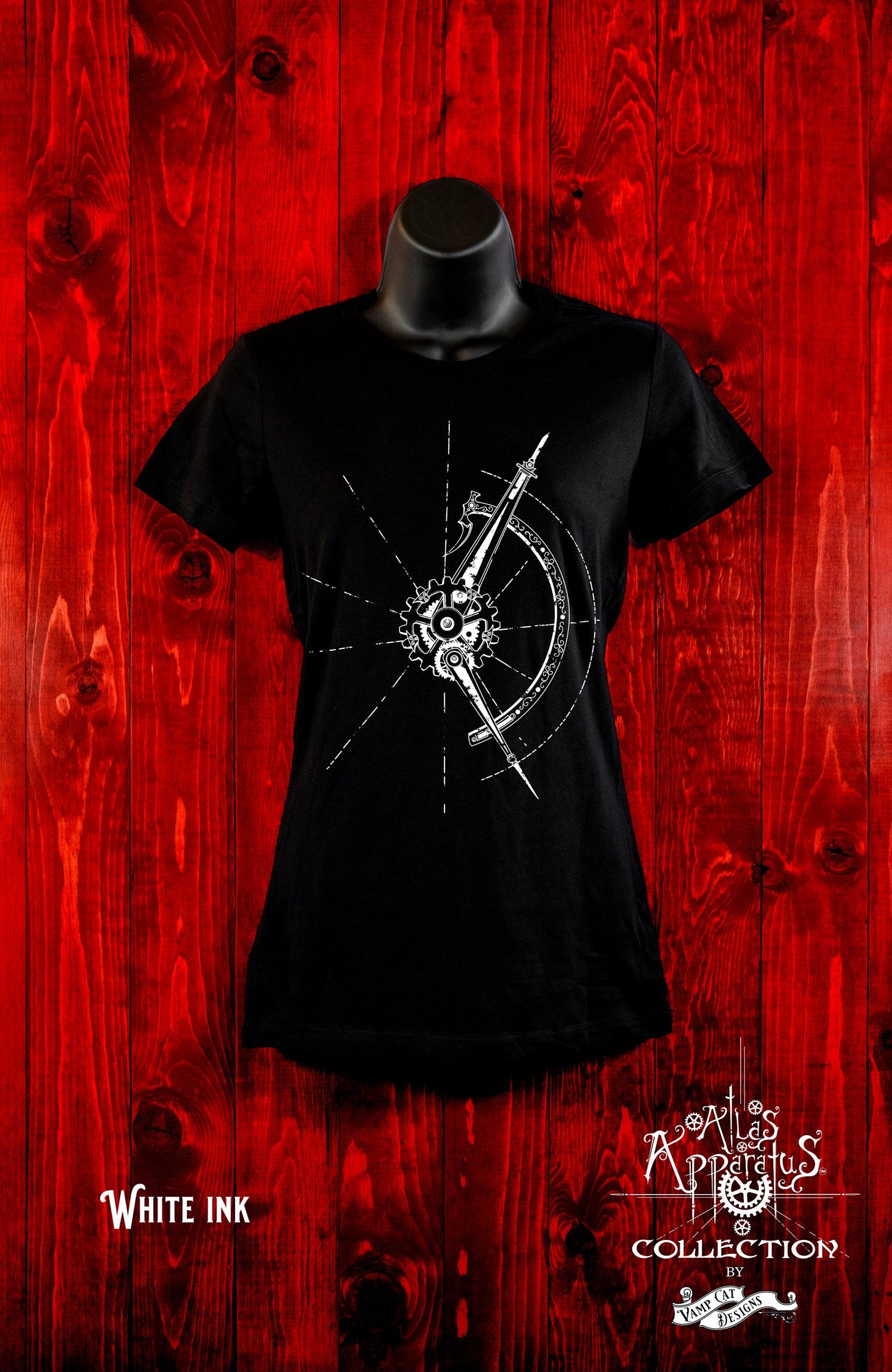 Victorian Compass-Women's Tee-Art Compass-Steampunk Apparel-Artist T-shirt-Casual Wear-Compass Shirt-Mathematical Gifts-Artist Gifts-Vintage