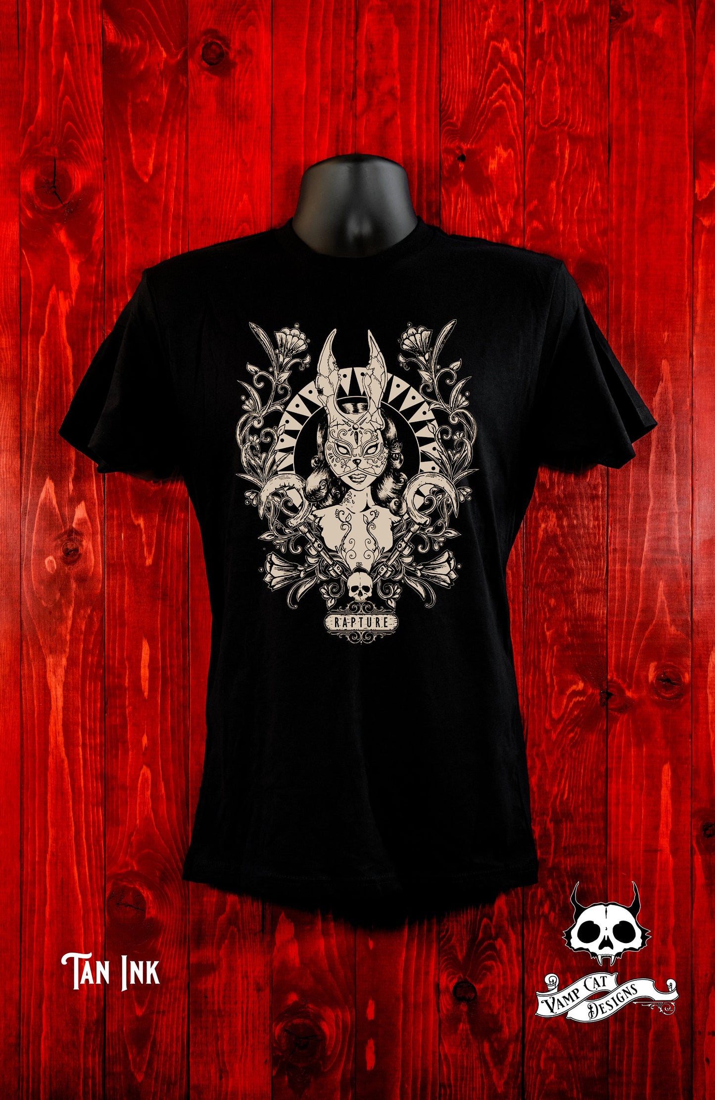 Bunny Splicer-Unisex Jersey Tee-Rapture-Fan Art-Dark Apparel-Video Game Tee-Men and Womens-Gothic Tee-Gamer Art Tank Top-Floral Art