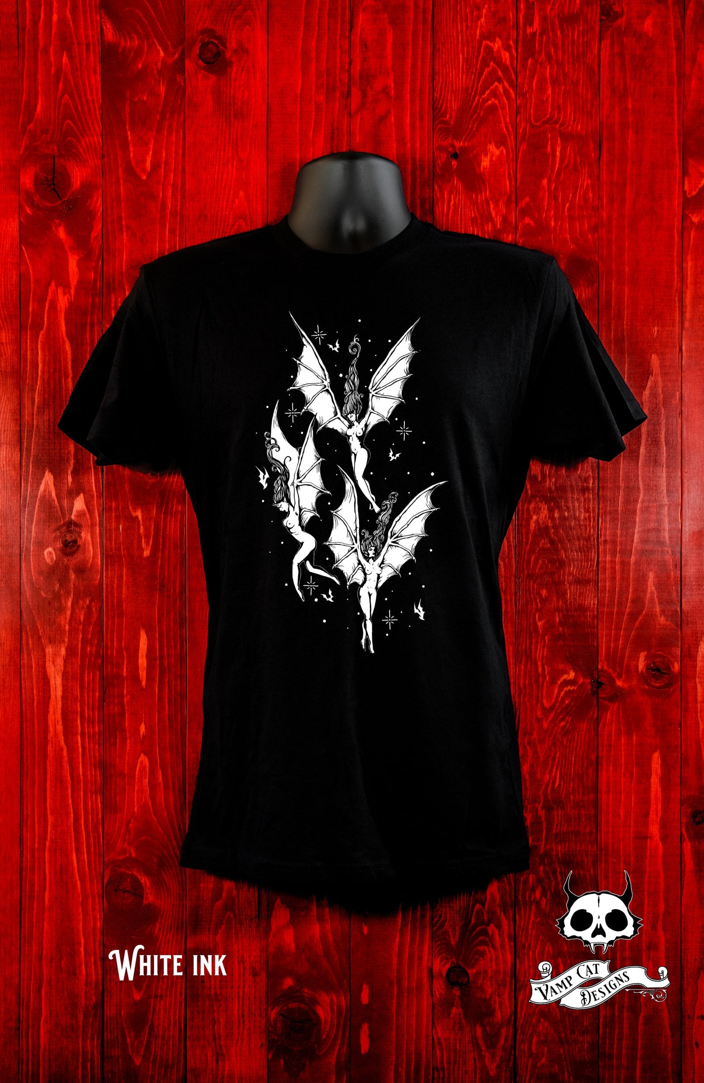 Flight Of The Succubus-Unisex Jersey Tee-Dark Art Apparel-Folklore Art-Men and Women-Gothic Clothing-Witchy-Female Demons