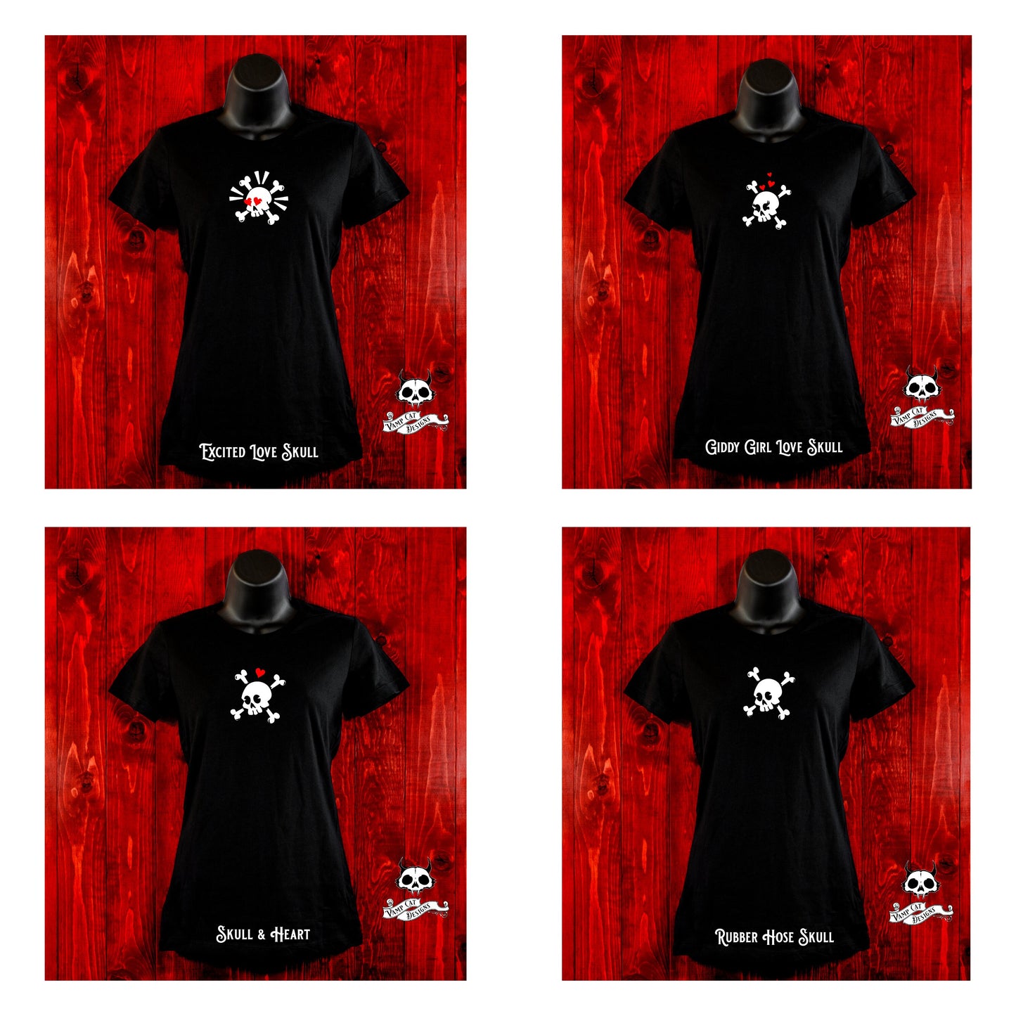 Vintage Skull And Crossbones Vinyl Design-Women's T-Shirt-Minimal Design-Skull Shirt-Four Skull Designs-Couples Gifts-Cute Skull Design