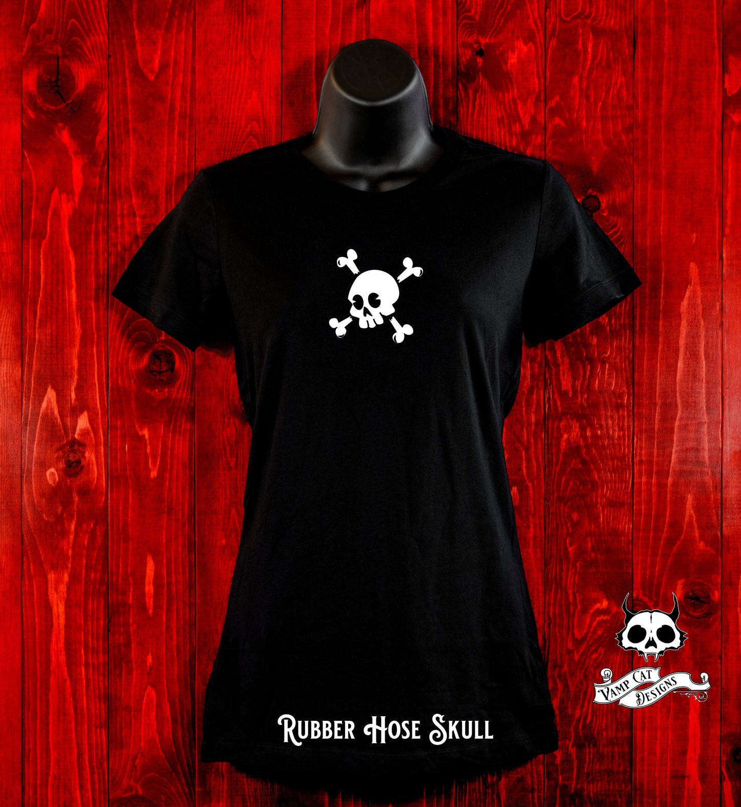 Vintage Skull And Crossbones Vinyl Design-Women's T-Shirt-Minimal Design-Skull Shirt-Four Skull Designs-Couples Gifts-Cute Skull Design