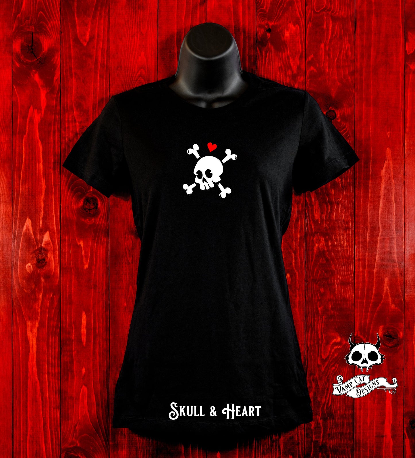 Vintage Skull And Crossbones Vinyl Design-Women's T-Shirt-Minimal Design-Skull Shirt-Four Skull Designs-Couples Gifts-Cute Skull Design
