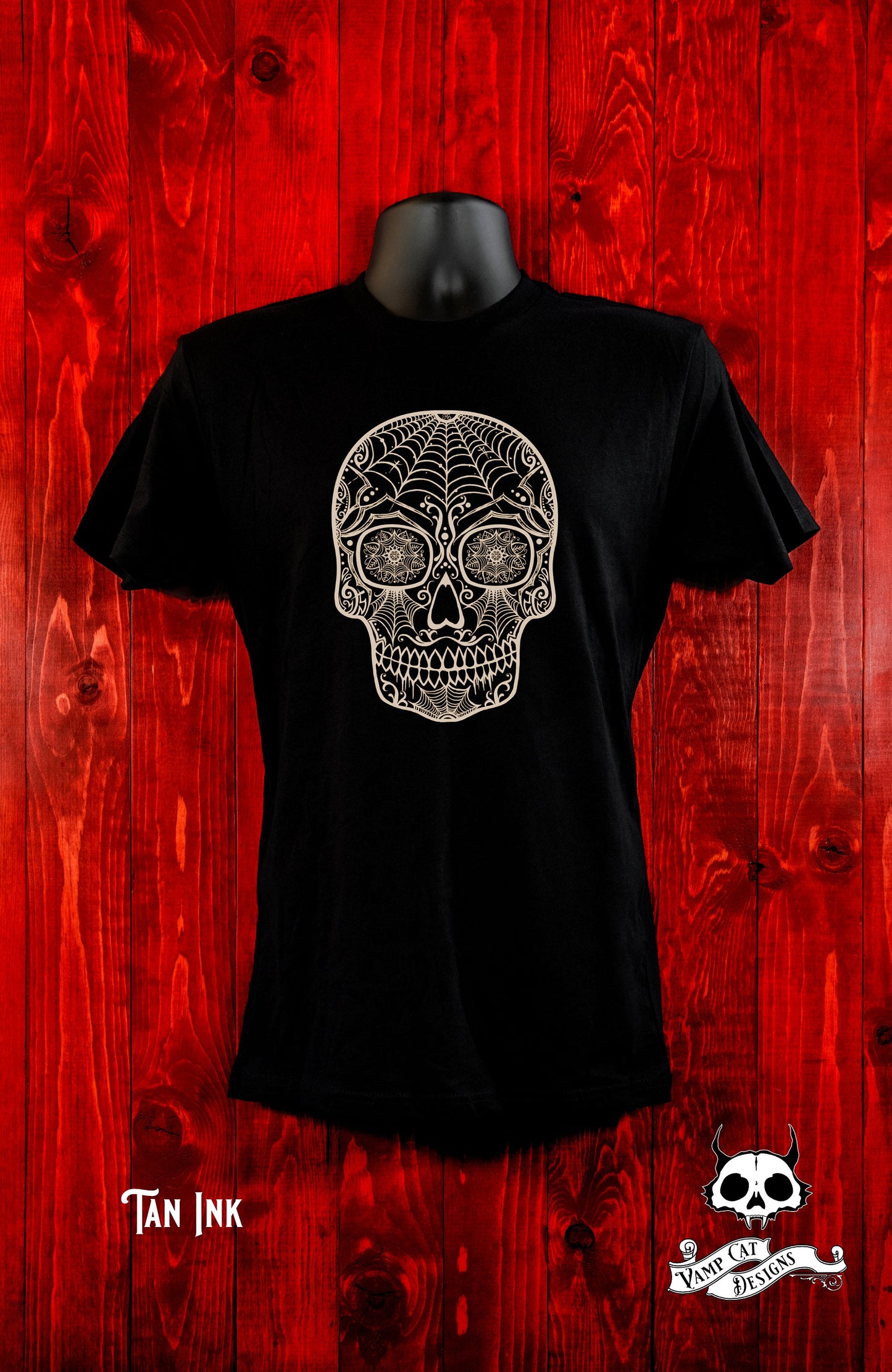 Dia De Los Muertos Shirt-Spider Sugar Skull-Unisex Tee-Men and Women's Tee-Calavera-Day of The Dead Skull Tee-Arachnid lovers-Large Skull
