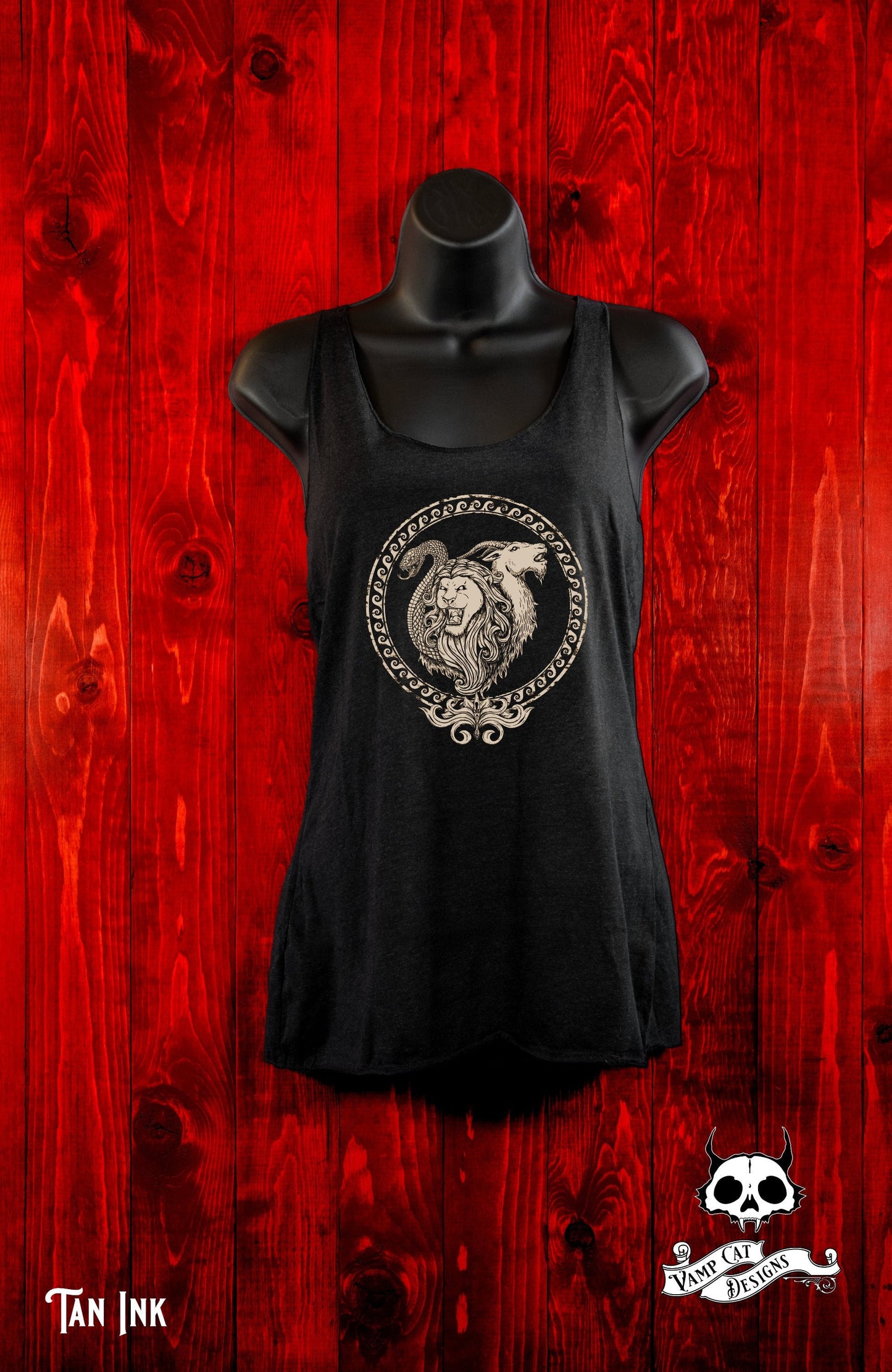 Chimera-Tank Top-Greek Monster-Greek Mythology-Flowy Tank-Mythical Creature-Greek Monsters Tank-Women's Tank-She Goat