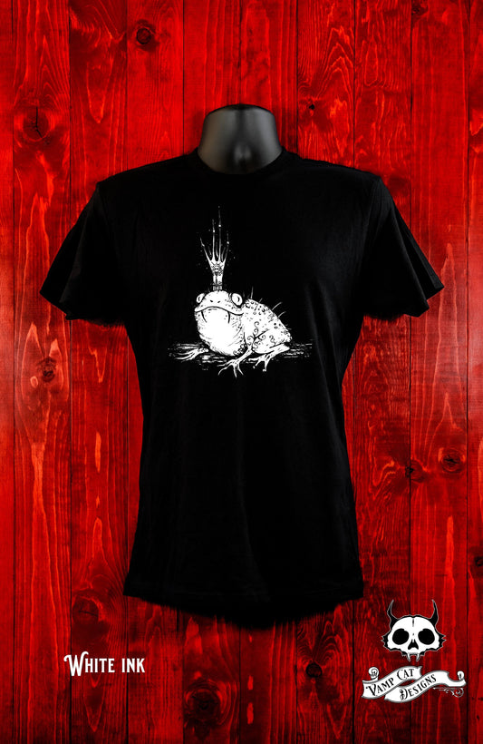 Cryptic King Toad-Unisex Jersey Tee-Toads-Illustration-Art T-shirt-Witchy-Dark Apparel-Men and Women-Gothic Tee-Magic-Toad Art-Fairy Tales