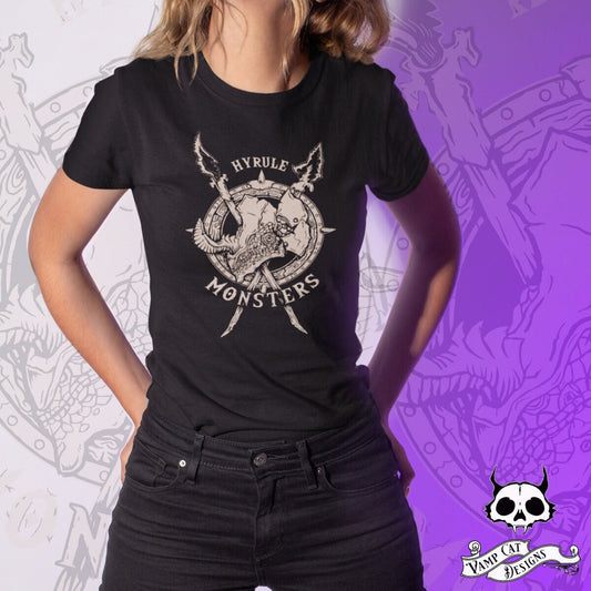 Lizafalos Monster T-Shirt Women's Tee-Zelda Game Fan Art-Illustration-Graphic Tee-Alternative-Gamer Gifts-Monsters-Video Game Characters Art
